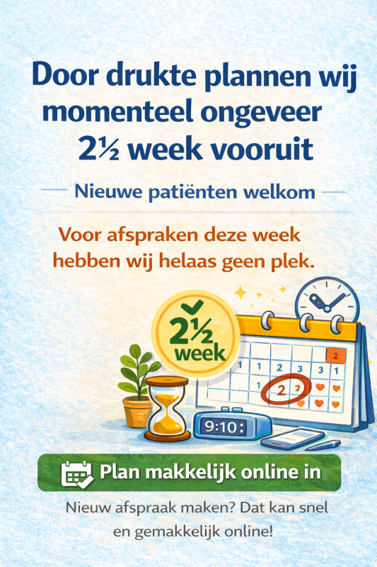 fysio deventer Planning 2 en halve week