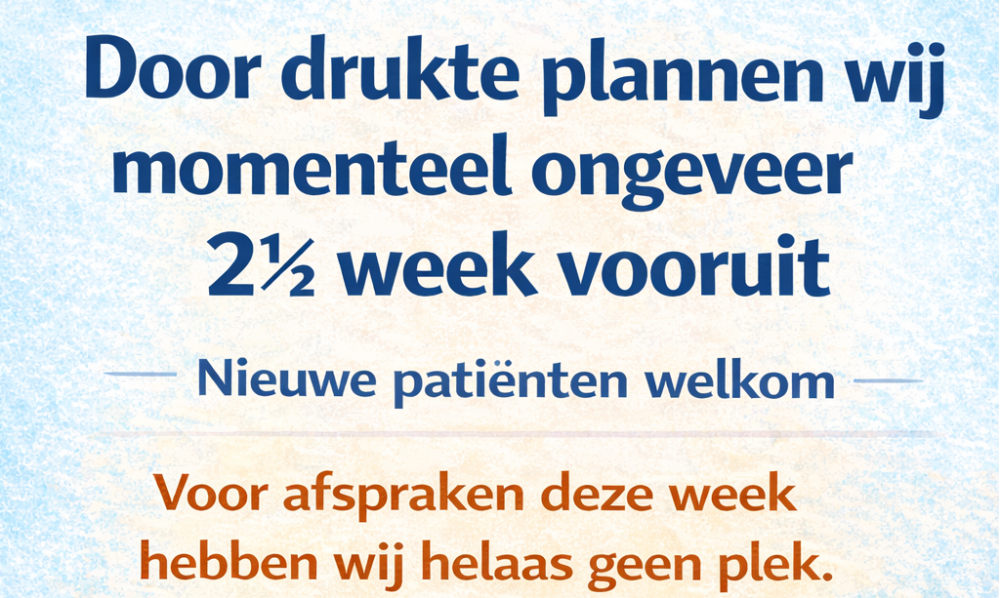 fysio deventer Planning 2 en halve week2